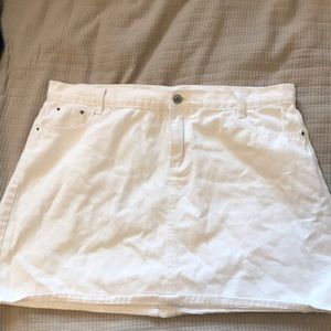 WHITE DEMIN SKIRT